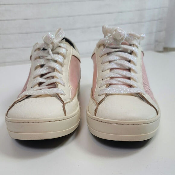 P448 JOHN BS KEPLER LEATHER SNEAKERS IN PINK, SZ 41/ US 10.5-11 - Picture 10 of 16